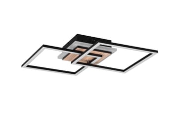 Giro LED Taklampa fyrkant mattsvart/ trä - Mattsvart/Trä - Products - Belysning - Lampor & belysning inomhus - Taklampa & takbelysning - Takplafond