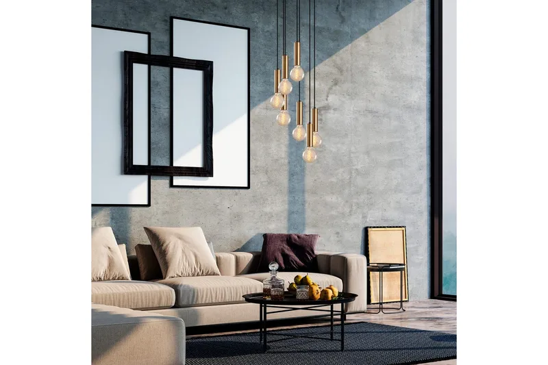 Ljuskrona Tembra Seven Vintage - Guld - Products - Belysning - Lampor & belysning inomhus - Taklampa & takbelysning - Pendellampa & hänglampa