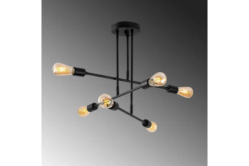 Ljuskrona Pareek Svart - Svart - Products - Belysning - Lampor & belysning inomhus - Taklampa & takbelysning - Takplafond