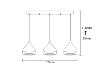 Taklampa Sood Koppar / Svart - Koppar / Svart - Products - Belysning - Lampor & belysning inomhus - Taklampa & takbelysning - Pendellampa & hänglampa