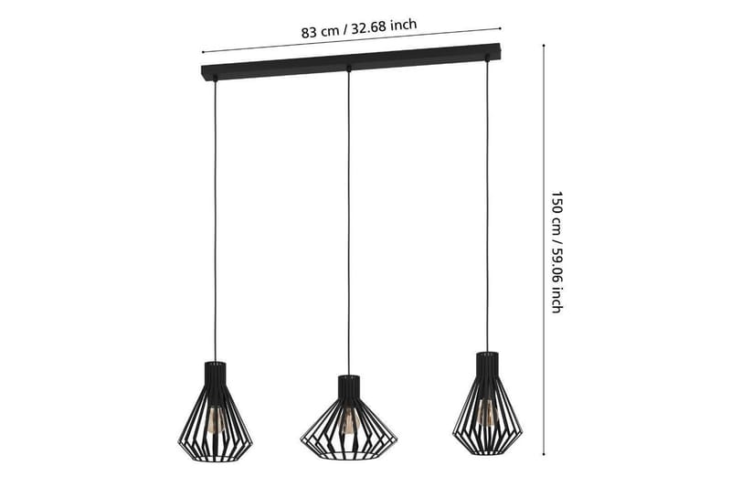 Takpendel Eglo Basidano Svart med 3 Lampor - Products - Belysning - Lampor & belysning inomhus - Taklampa & takbelysning - Pendellampa & hänglampa