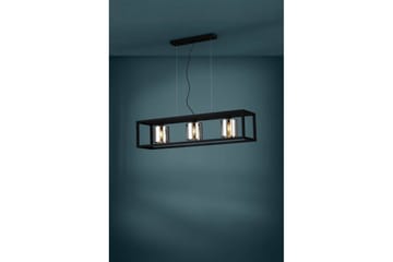 Takpendel Eglo Brisling Svart/Transparent Ram med 3 Lampor - Products - Belysning - Lampor & belysning inomhus - Taklampa & takbelysning - Pendellampa & hänglampa