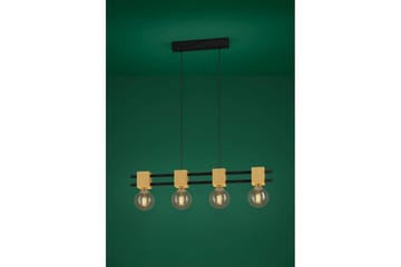 Takpendel Eglo Levantara Svart/Trä med 4 Lampor - Products - Belysning - Lampor & belysning inomhus - Taklampa & takbelysning - Pendellampa & hänglampa