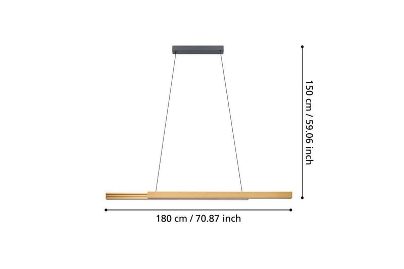 Takpendel Eglo Montebuono Brun - Products - Belysning - Lampor & belysning inomhus - Taklampa & takbelysning - Pendellampa & hänglampa