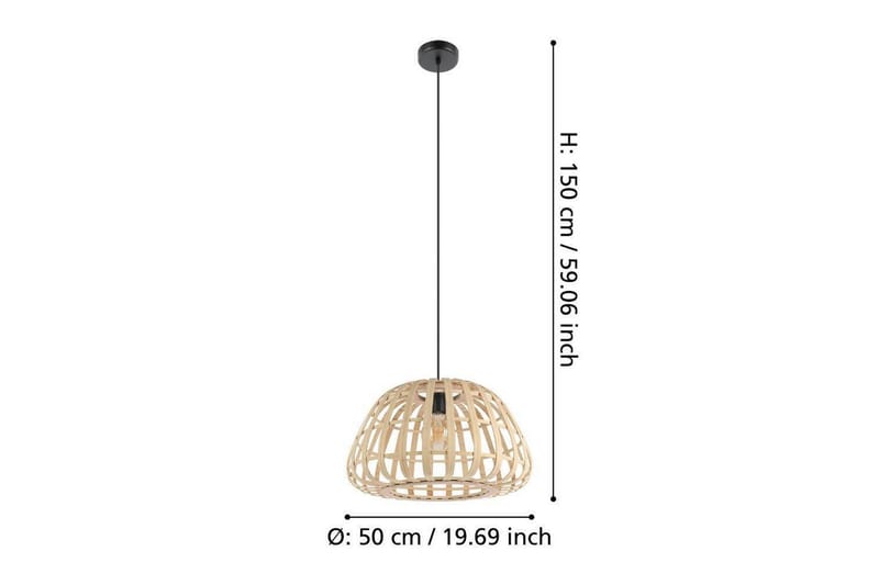 Takpendel Eglo Montezuelo Trä 50 cm - 50 cm - Products - Belysning - Lampor & belysning inomhus - Taklampa & takbelysning - Pendellampa & hänglampa