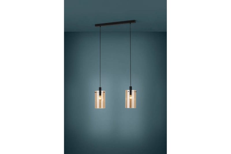 Takpendel Eglo Polverara Svart/Amber 2 Lampor - 2 Lampor - Products - Belysning - Lampor & belysning inomhus - Taklampa & takbelysning - Pendellampa & hänglampa