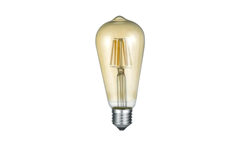 LK LED E27 filament industrial 6W 420lm 2700K brun, Brun