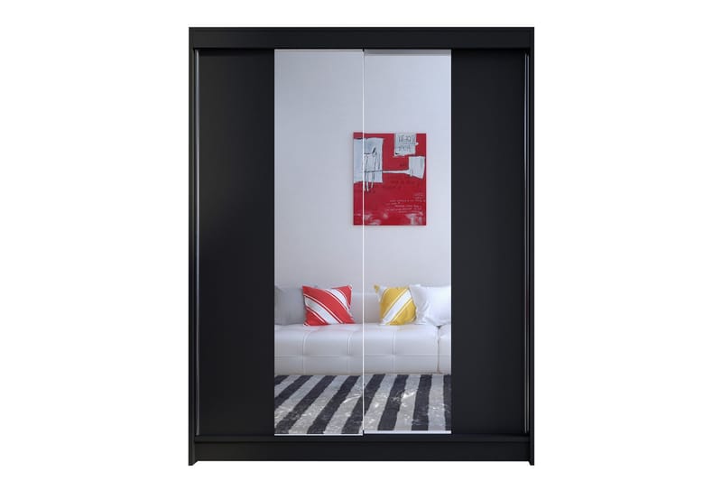 Camino Garderob 150x58x200 cm - Svart - Products - Förvaring - Garderober & garderobssystem