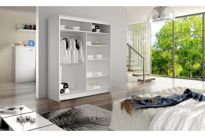 Camino Garderob 58x150 cm LED-belysning - Svart - Products - Förvaring - Garderober & garderobssystem