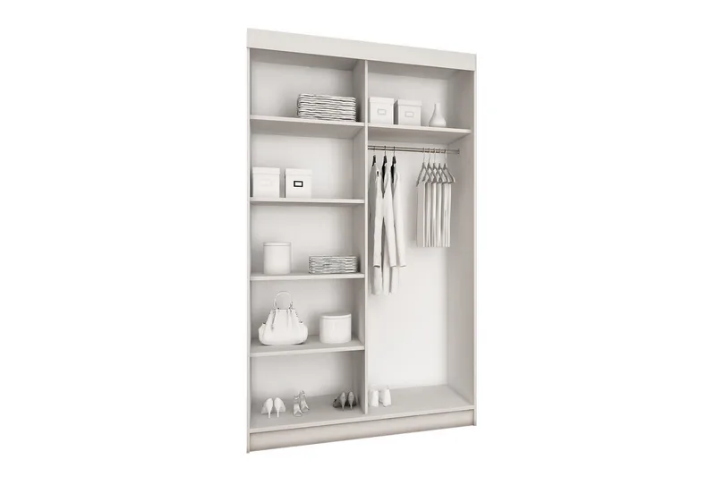 Dunkra Garderob m. Spegel 100x200 cm - Beige - Products - Förvaring - Garderober & garderobssystem