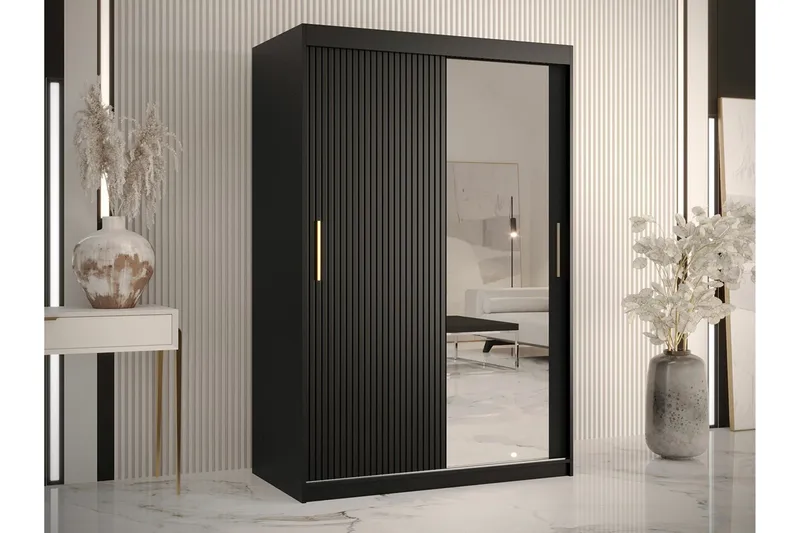 Dunvegan Garderob m. Spegel - Svart - Products - Förvaring - Garderober & garderobssystem