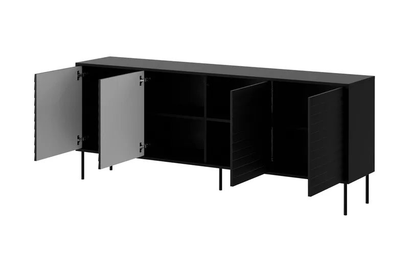 Belonger Byrå 200 cm - Svart - Products - Förvaring - Förvaringsmöbler - Byrå