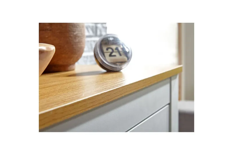 Byrå Wohnling med 3 lådor 2 dörrar tvåfärgad vit ek lantlig stil - Products - Förvaring - Förvaringsmöbler - Byrå - Hallbyrå