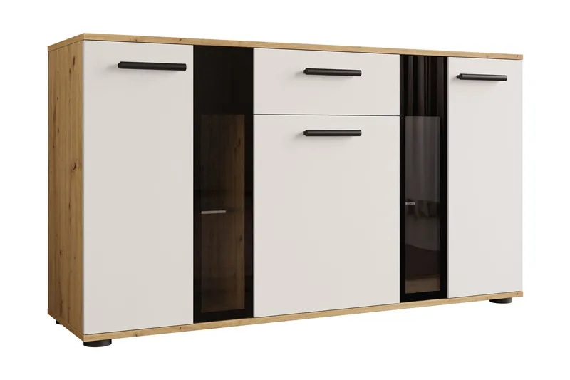 Deardorf Komoda 140 cm - Trä/natur/Vit - Products - Förvaring - Förvaringsmöbler - Byrå