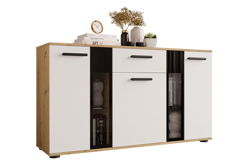 Deardorf Komoda 140 cm - Trä/natur/Vit - Products - Förvaring - Förvaringsmöbler - Byrå