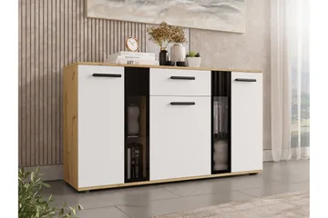 Deardorf Komoda 140 cm - Trä/natur/Vit - Products - Förvaring - Förvaringsmöbler - Byrå