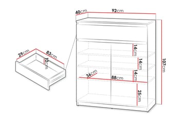 Simply Byrå 92 cm - Grå - Products - Förvaring - Förvaringsmöbler - Byrå - Hallbyrå