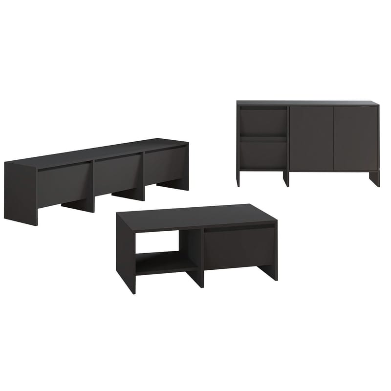 Crala Vardagsrumsmöbelset 160x40x35 cm - Antracit - Products - Förvaring - Förvaringsmöbler - Möbelset för vardagsrum