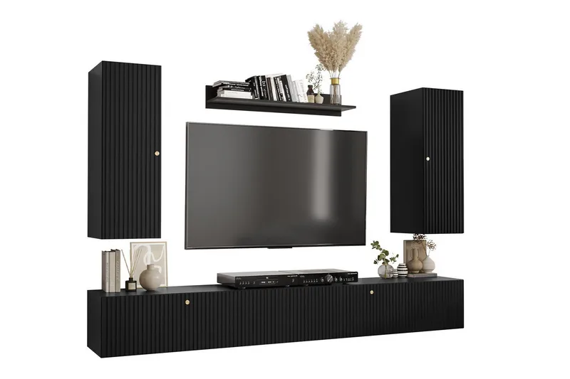 Dunvegan Möbelset För Vardagsrum Black