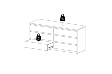 Salomns Byrå 70,1 cm - Vit - Products - Förvaring - Förvaringsmöbler - Byrå