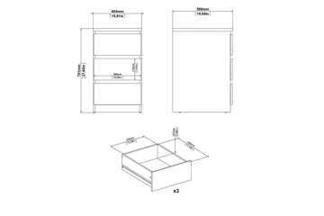 Salomns Byrå 70,1 cm - Vit - Products - Förvaring - Förvaringsmöbler - Byrå