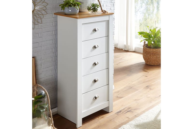 Seddik Sideboard 39 cm Rektangulär - Vit/Natur - Products - Förvaring - Förvaringsmöbler - Sideboard & skänk