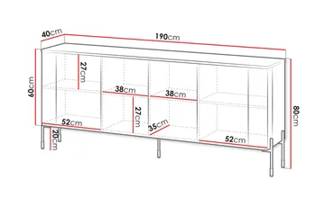 Sherie Skänk 190x40 cm - Beige - Products - Förvaring - Förvaringsmöbler - Sideboard & skänk