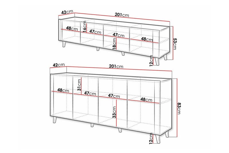 Strontian Möbelset För Vardagsrum Scandinavian Choice Black - Products - Förvaring - Förvaringsmöbler - Möbelset för vardagsrum