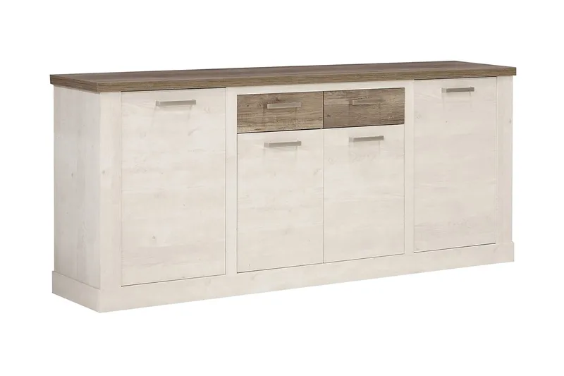 Talebi Skänk 41x213 cm, Brun/Vit