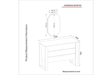 Tera Home Byrå + Spegel - Valnöt/Mörkgrå - Products - Förvaring - Förvaringsmöbler - Byrå