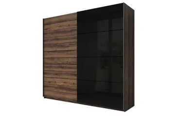 Bovera Garderob 61x270 cm - Teak/Svart - Products - Förvaring - Garderober & garderobssystem - Garderobsskåp