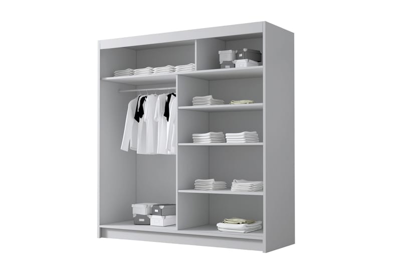 Chavez Garderob 180x215 cm - Vit - Products - Förvaring - Garderober & garderobssystem - Garderobsskåp
