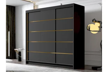Dianna Garderob 200x215 cm - Svart - Products - Förvaring - Garderober & garderobssystem - Garderobsskåp