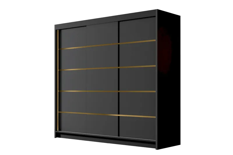 Dianna Garderob 200x215 cm - Svart - Products - Förvaring - Garderober & garderobssystem - Garderobsskåp
