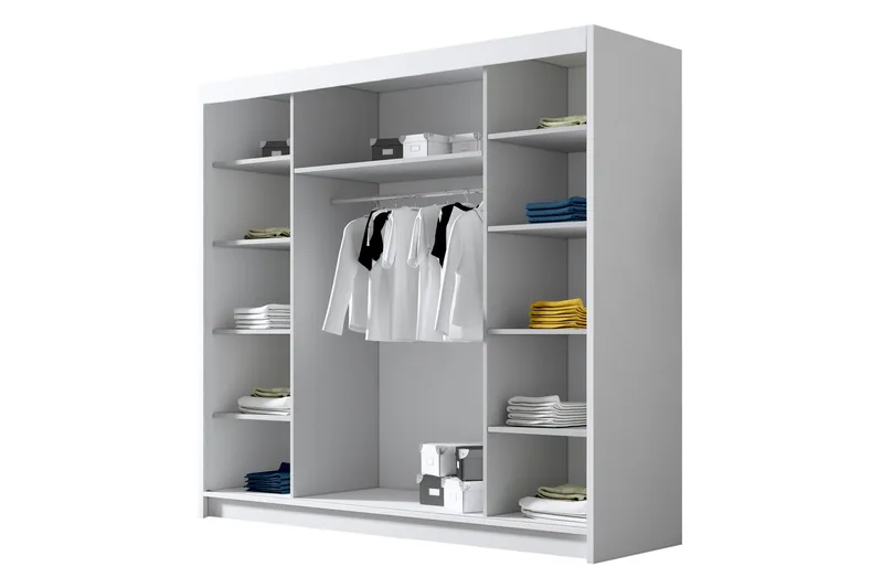 Dianna Garderob 200x215 cm - Svart/Vit - Products - Förvaring - Garderober & garderobssystem - Garderobsskåp