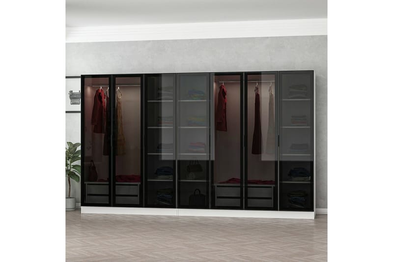 Fruitland Garderob 315 cm - Vit - Products - Förvaring - Garderober & garderobssystem - Garderobsskåp
