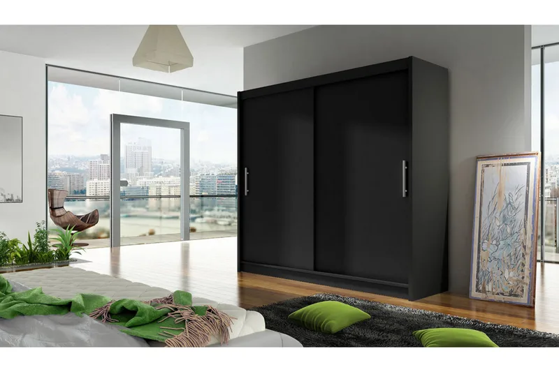 Prag Garderob Skjutdörrar - Svart - Products - Förvaring - Garderober & garderobssystem - Garderobsskåp