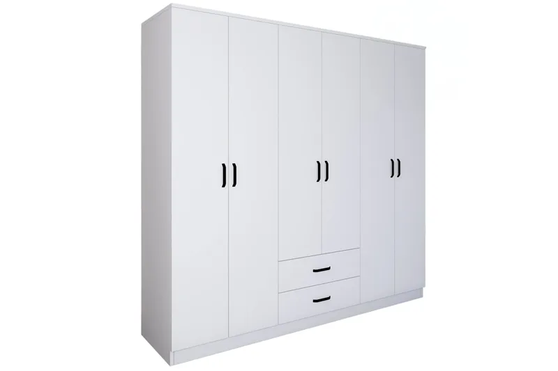 Yaman Garderob 180x190 cm - Mattvit - Products - Förvaring - Garderober & garderobssystem - Garderobsskåp