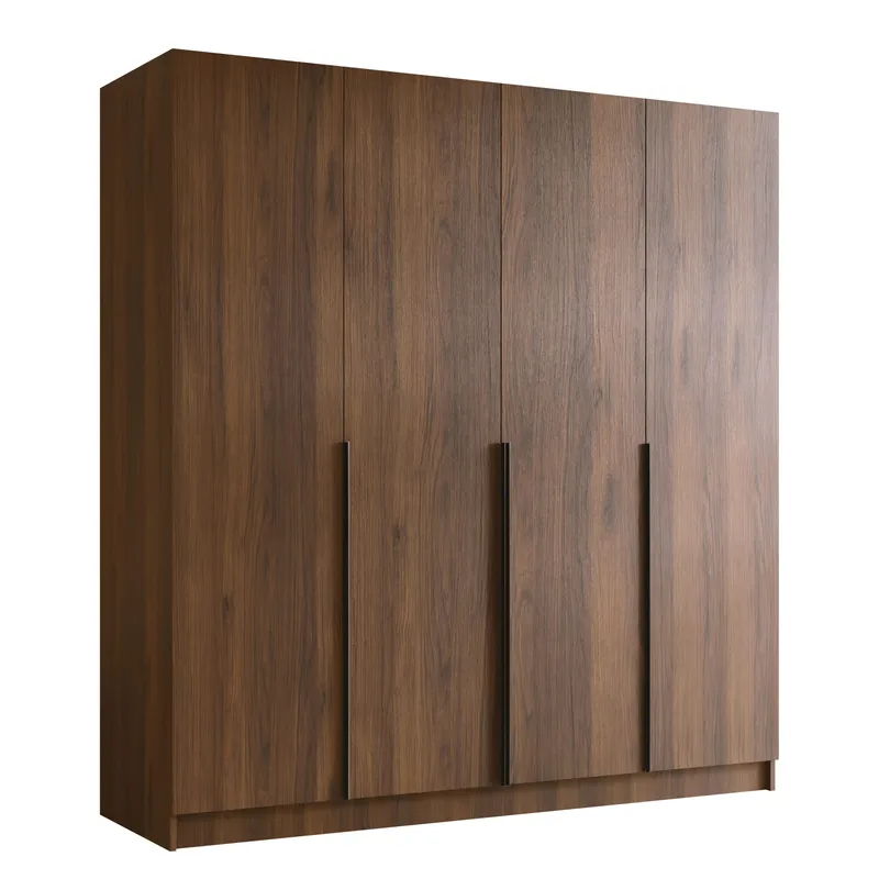 Herrljunga Garderob 200x215 cm, Brun/Svart