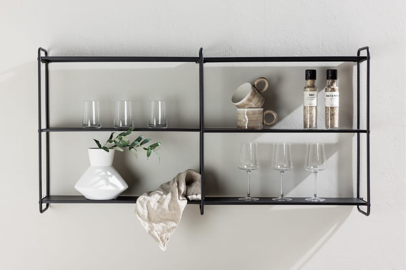 Lyon Tallrikshylla 122x18 cm - Svart - Products - Förvaring - Hylla - Förvaringshylla - Tallrikshylla