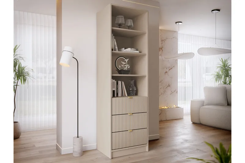 Gudelia Bokhylla 60x40 cm - Beige - Products - Förvaring - Hylla - Bokhylla