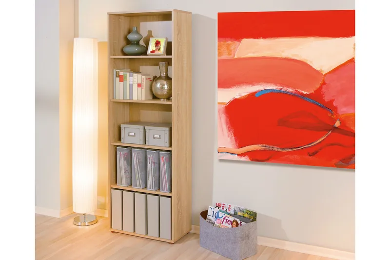 Imhilde Bokhylla 60x180 cm - Ljus Ek - Products - Förvaring - Hylla - Bokhylla