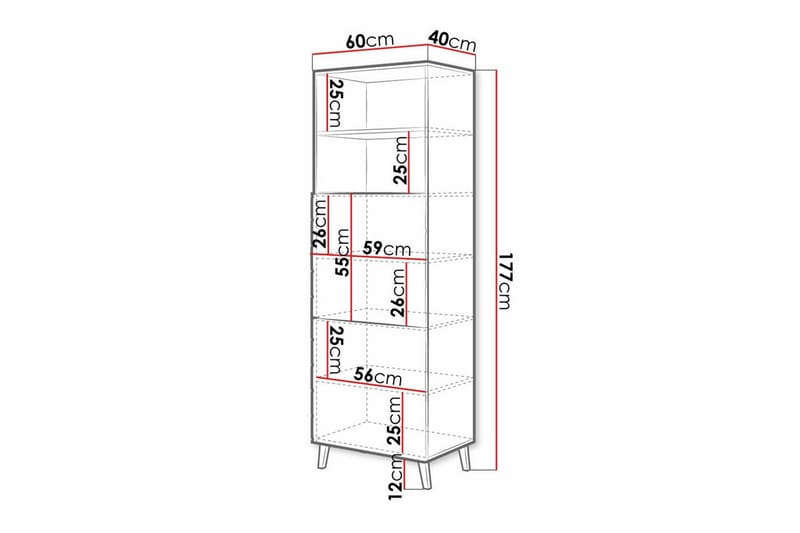 Strontian Bokhylla 60x40 cm Scandinavian Choice White - Products - Förvaring - Hylla - Bokhylla