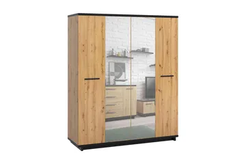 Ines Garderob 60x180 cm - Ek/Svart - Products - Förvaring - Garderober & garderobssystem