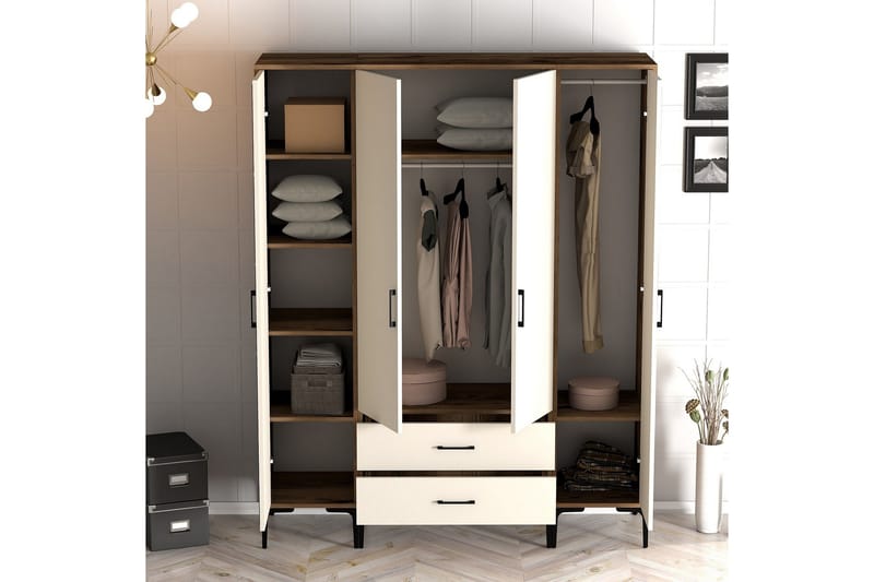 Kumsal Garderob med Spegel - Cream - Products - Förvaring - Garderober & garderobssystem
