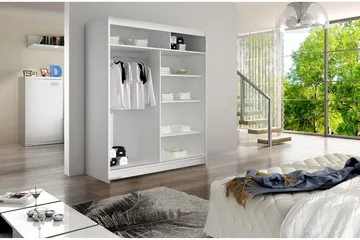 Leila Garderob med Spegel 150x200 cm - Svart - Products - Förvaring - Garderober & garderobssystem