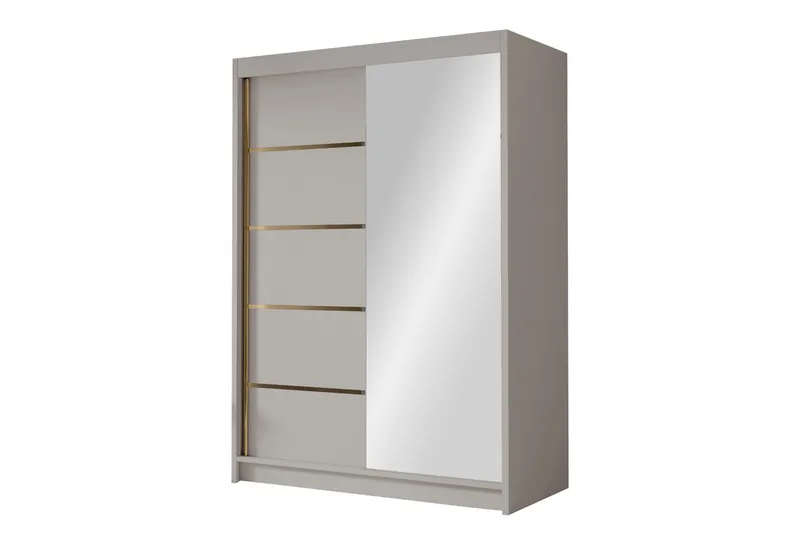 Lungos Garderob med Spegel 120x200 cm, Beige