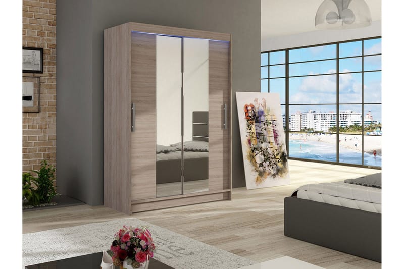 Miami Garderob 120x58x200 cm - Beige/Grå - Products - Förvaring - Garderober & garderobssystem