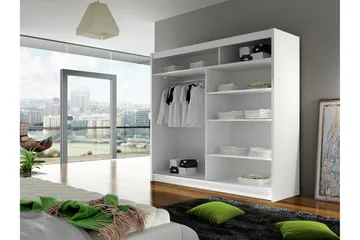 Prag Garderob Skjutdörrar Böjd Spegel - Beige/Trä/Natur - Products - Förvaring - Garderober & garderobssystem