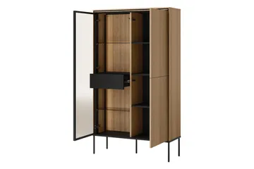 Basici Vitrinskåp 91x158 cm - Vit - Products - Förvaring - Skåp - Vitrinskåp